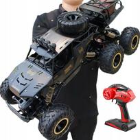 Didelis nuotoliniu būdu valdomas visureigis automobilis, 4x4, metalinis, su LED, 46 cm