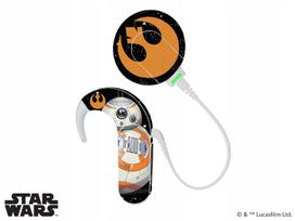 Kalbėjimo procesoriaus MED-EL Sonnet 1/2 lipdukai – Star Wars, BB8