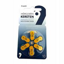 Klausos aparato baterijos 1.45V 10 PR70, 6 vnt., be gyvsidabrio