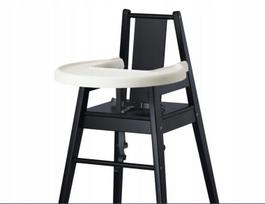 Vaikiška kėdutė su padėklu IKEA BLAMES, juoda
