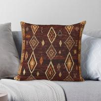 Heritage Oriental Moroccan Square Pillowcase Polyester Linen Velvet Creative Zip Decor Sofa Cushion Case 40X40CM black
