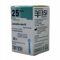 Universalios sterilios lancetos BSI 30G, 25 vnt.