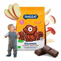 Ekologiški speltų sausainiai be cukraus su kakava ir obuoliais, 220 g, Smileat BIO Mini