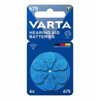Klausos aparato baterijos VARTA T675 PR44, 1.45V, 6 vnt., be gyvsidabrio