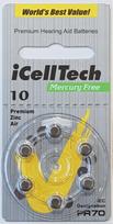 Klausos aparatų baterijos iCellTech 10, 60 vnt.