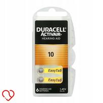 Klausos aparatų baterijos Duracell Activair 10, 1,45V, 6 vnt.