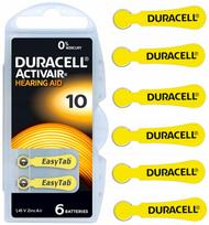 Klausos aparato baterijos DURACELL ACTIVAIR 10 PR70, 6 vnt.