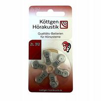 Kottgen Horakustik klausos aparato baterijos 1,45V, 312, 6 vnt.