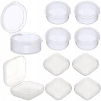 Permatomos plastikinės dėžutės ausų kamštukams, 20 vnt.