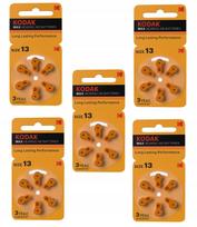 Klausos aparato baterijos KODAK 13 PR48, 30 vnt., cinko-oro