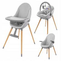 Dviejų dalių maitinimo kėdutės KINDERKRAFT FINI UP, pilkos, 2in1