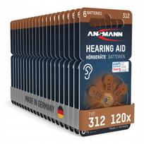 Klausos aparatų baterijos Ansmann 312, 120 vnt.