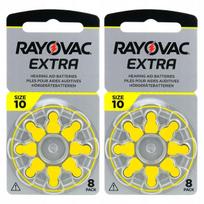 Klausos aparato baterijos Rayovac Advanced 10 PR70, 16 vnt.