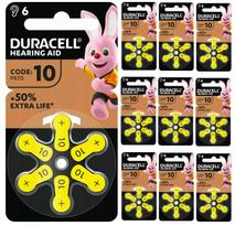 Klausos aparatų baterijos DURACELL DA10, 60 vnt.