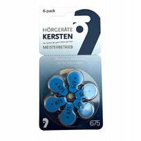 Klausos aparato baterijos Kersten 675 PR44, 1,45V, 6 vnt.