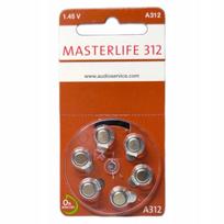 Klausos aparato baterijos, 6 vnt., 1.45V, A312