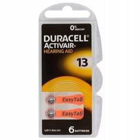 Klausos aparatų baterijos Duracell Activair 13 PR48 ZA13 DA13, 6 vnt., 1,45 V