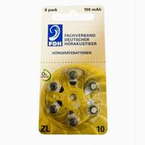 Klausos aparato baterijos VARTA 10 PR70 1,45V, 6 vnt.