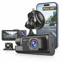Vaizdo registratorius automobiliui 3in1, priekinė, vidinė ir galinė kamera, WiFi, Full HD
