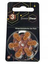 Klausos aparatų baterijos Power2hear, 312 PR41, 1,45V, 6 pakuotės po 10 vnt.