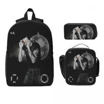 Harrys Styles Kiss All The Time Disco Occasionally Kids Backpack Lunch Box Pen Bags for Boys Girls Backpacks Schoolbag Set gray