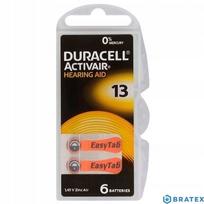Klausos aparatų baterijos Duracell Activair 13, 6 vnt.