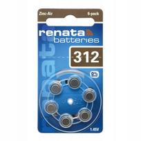 Klausos aparatų baterijos Renata 312, 6 vnt.