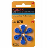 Klausos aparato baterijos Kodak 675, 6 vnt., ilgaamžės