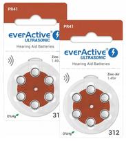 Klausos aparatų baterijos EVERACTIVE ULTRASONIC 312 PR41, 12 vnt.