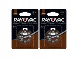 Klausos aparatų baterijos RAYOVAC 312 PR41, 2 pakuotės po 8 vnt.