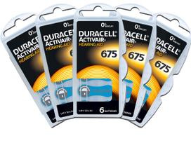 Klausos aparatų baterijos DURACELL 675 PR44, 30 vnt.