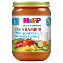 Vaikiška penne pasta su pomidorais, morkomis ir cukinijomis HiPP BAMBINI, nuo 6 mėn., 190 g