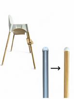 Pušies lukštas Ikea Antilop kėdės kojoms