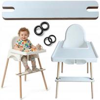 Kėdės IKEA ANTILOP kojų atrama, balta, skalbiama, reguliuojama
