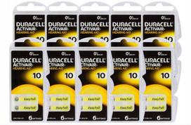 Klausos aparatų baterijos DURACELL 10 PR70, 60 vnt., cinko oro