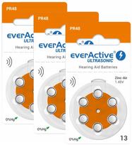 Klausos aparato baterijos EverActive 13 PR48, 18 vnt.