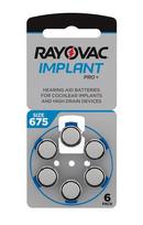 Klausos implanto baterijos Rayovac Implant PRO+ 675 / PR44, 6 vnt.