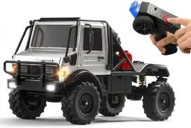 Nuotoliniu būdu valdomas visureigis MN-333, metalinis kėbulas, 4x4, sidabrinis