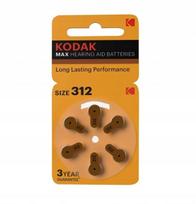 Klausos aparato baterijos KODAK 312, 6 vnt., cinko–oro