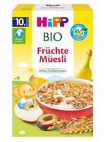 Ekologiški vaisiniai javainių dribsniai HiPP, su bananais, obuoliais ir slyvomis, nuo 10 mėn., 200 g