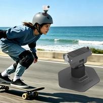 For Insta360 GO Ultra Sunnylife Magnetic Flexible Adhesive Helmet Mount Base Quick-Release Action Camera Holder (Black) juoda
