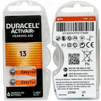 Klausos aparato baterijos DURACELL 13, 6 vnt., galioja iki 2030-01