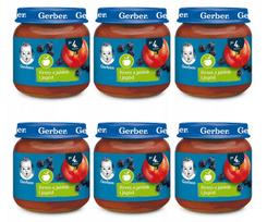 Desertas GERBER obuolių ir uogų tyrė, 6 x 125 g