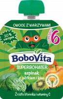 Tyrė BOBOVITA Superhero, špinatai su obuoliu ir kiviu, nuo 6 mėn., tubelėje