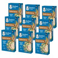 Kruopų košė kūdikiams Gerber Grain & Grow, 8 grūdų su liepa, nuo 6 mėn., 9 x 200 g
