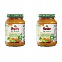 Daržovių tyrelių rinkinys HOLLE, ekologiškos, be cukraus, nuo 6 mėn., 2 x 190 g