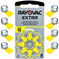 Klausos aparato baterijos RAYOVAC 10 (PR70), 8 vnt.