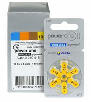 Klausos aparatų baterijos POWER ONE 10 PR70, 60 vnt.