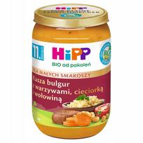 Kruopos su daržovėmis, avinžirniais ir jautiena HiPP BIO, 220 g, nuo 9 mėn.