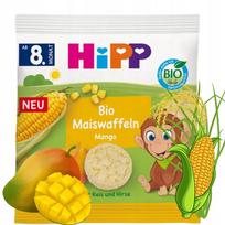 Kukurūzų ir mangų traškučiai HIPP BIO, be glitimo, pagaminti Vokietijoje